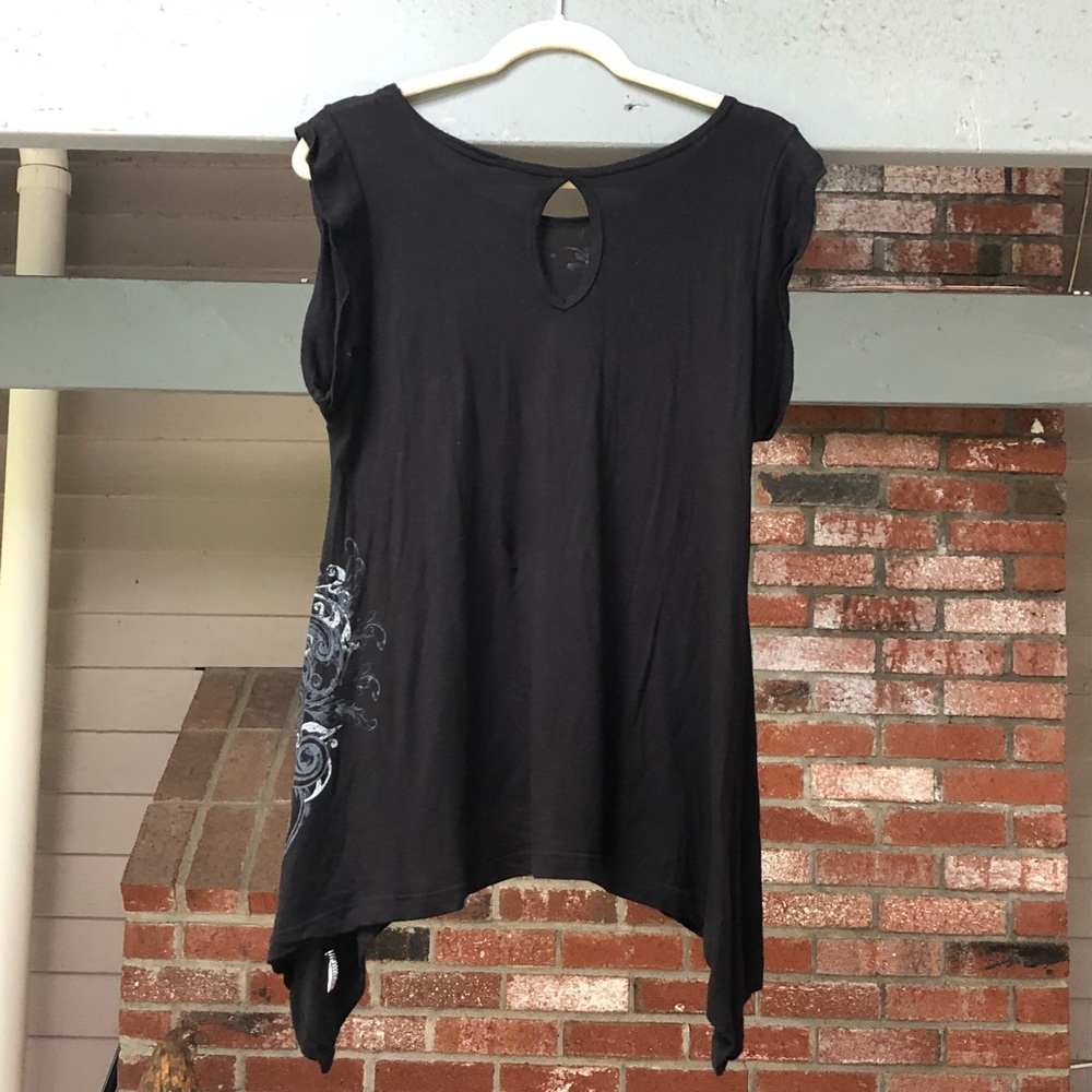 Vocal Embellished Black Top - Picture 5 of 7